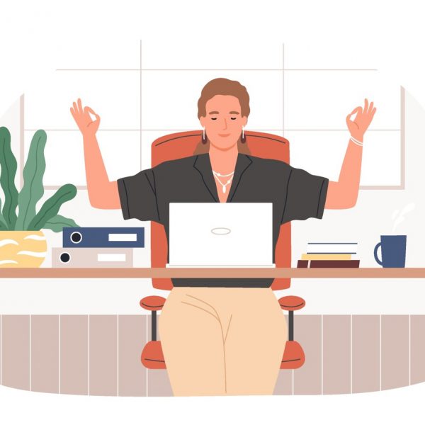 Freelance people work in comfortable conditions set vector flat illustration. Freelancer character working from home or beach at relaxed pace, convenient workplace. Man and woman self employed concept